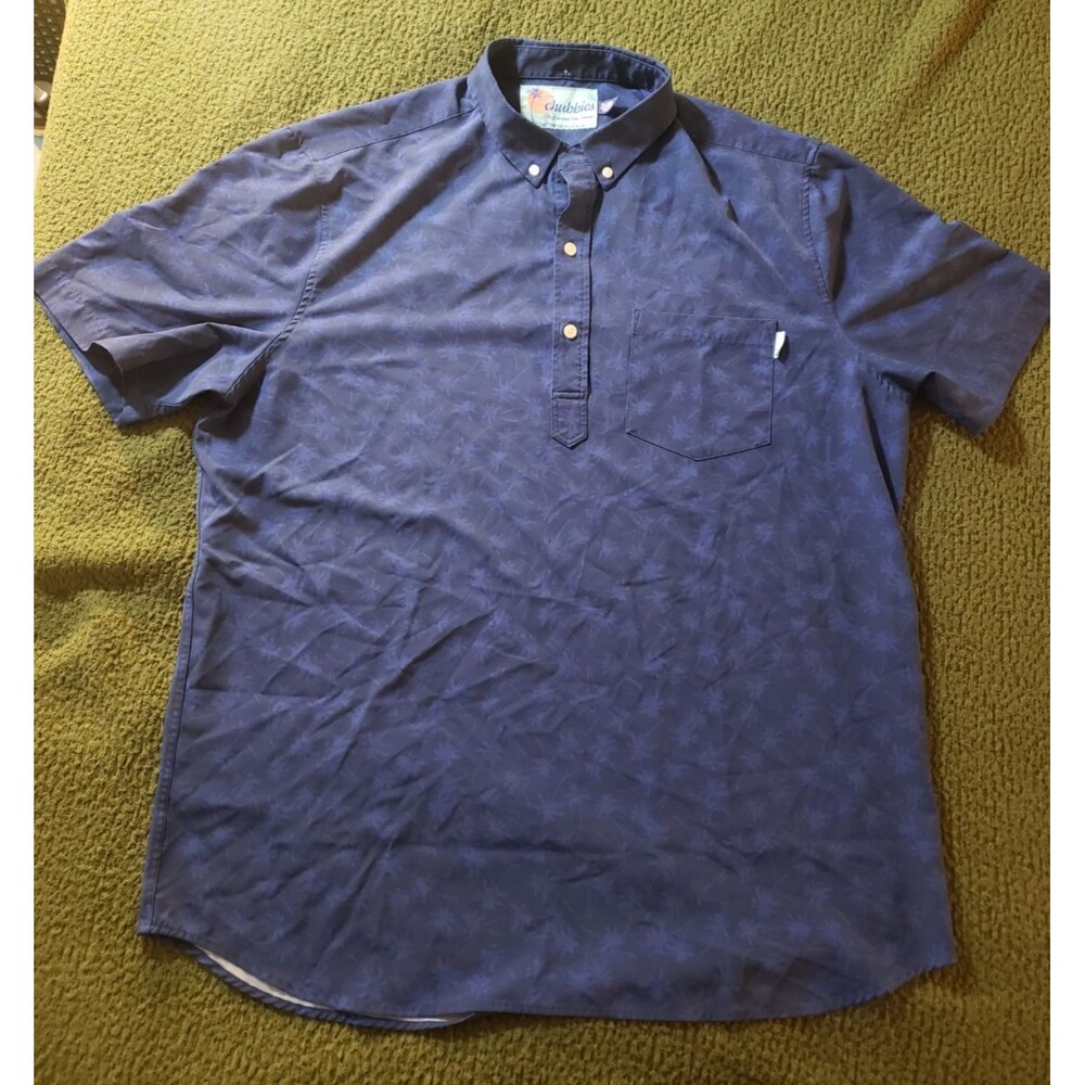 Chubbies Shirt Weekend Has Arrived Polo Men's 2XL Blue Palm Trees Performance